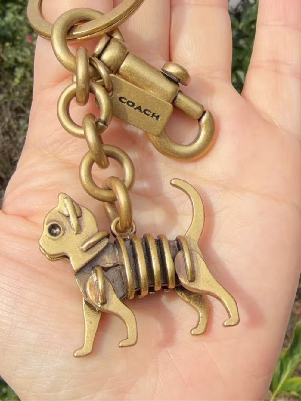 COACH Skeletal Cat Bag Charm 69390